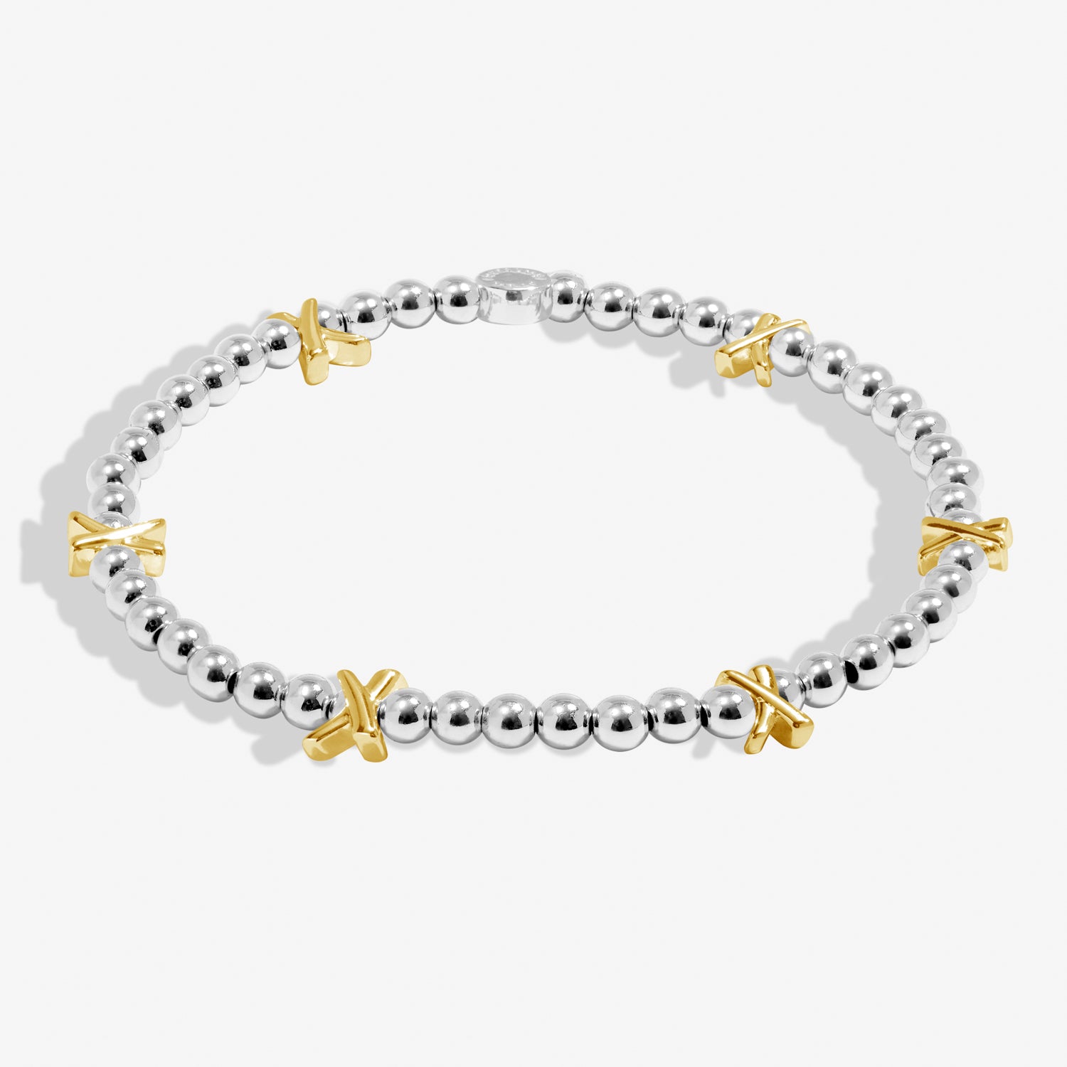 Bracelet Bar Silver Base Gold Kisses Silver & Gold Plated Bracelet
