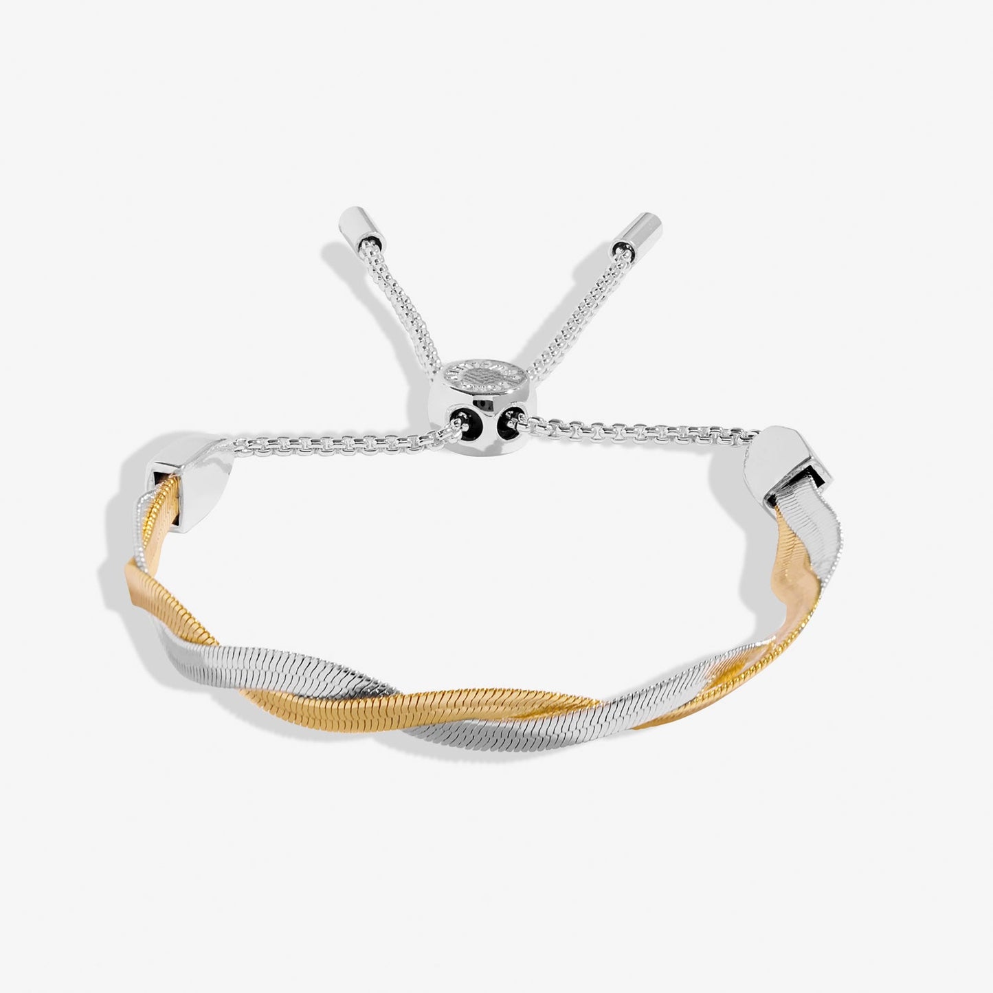 Bracelet Bar Twisted Snake Chain Silver & Gold Plated Bracelet