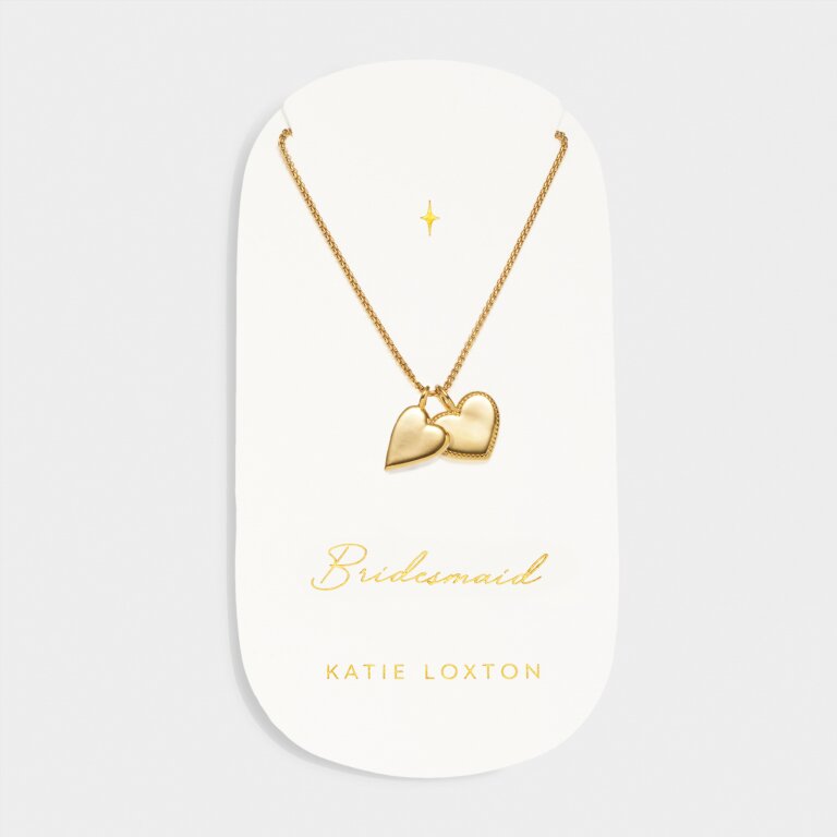 Katie Loxton Bridal Charm Necklace Bridesmaid Gold Plated Necklace