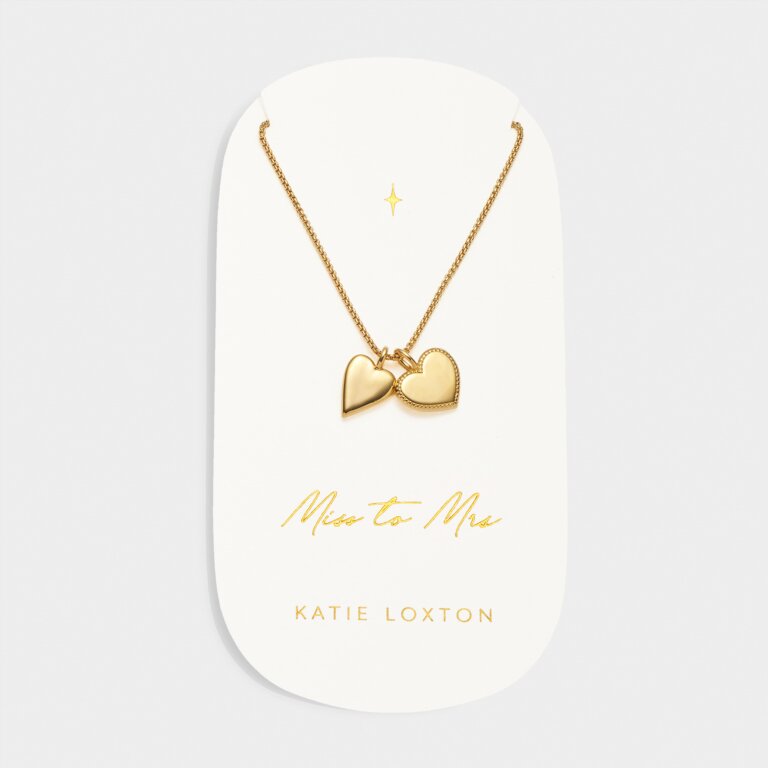 Katie Loxton Bridal Charm Necklace Miss To Mrs Gold Plated Necklace