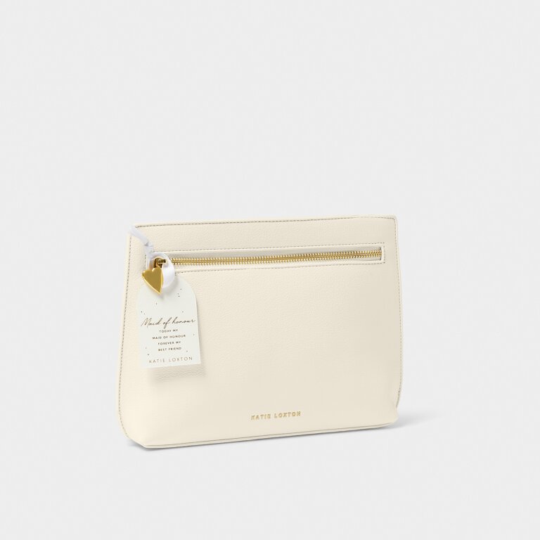Katie Loxton Bridal Charm Pouch Today My Maid Of Honour Forever My Best Friend Ecru
