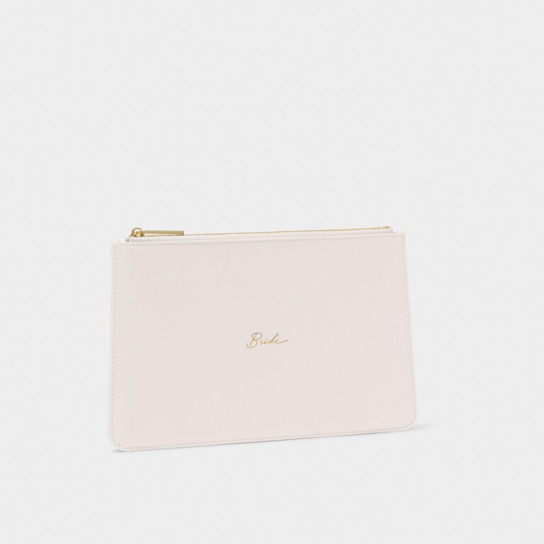 Katie Loxton Bridal Sentiment Pouch Bride Pearlescent White