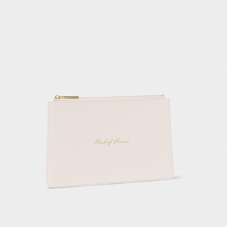 Katie Loxton Bridal Sentiment Pouch Maid Of Honour Pearlescent White
