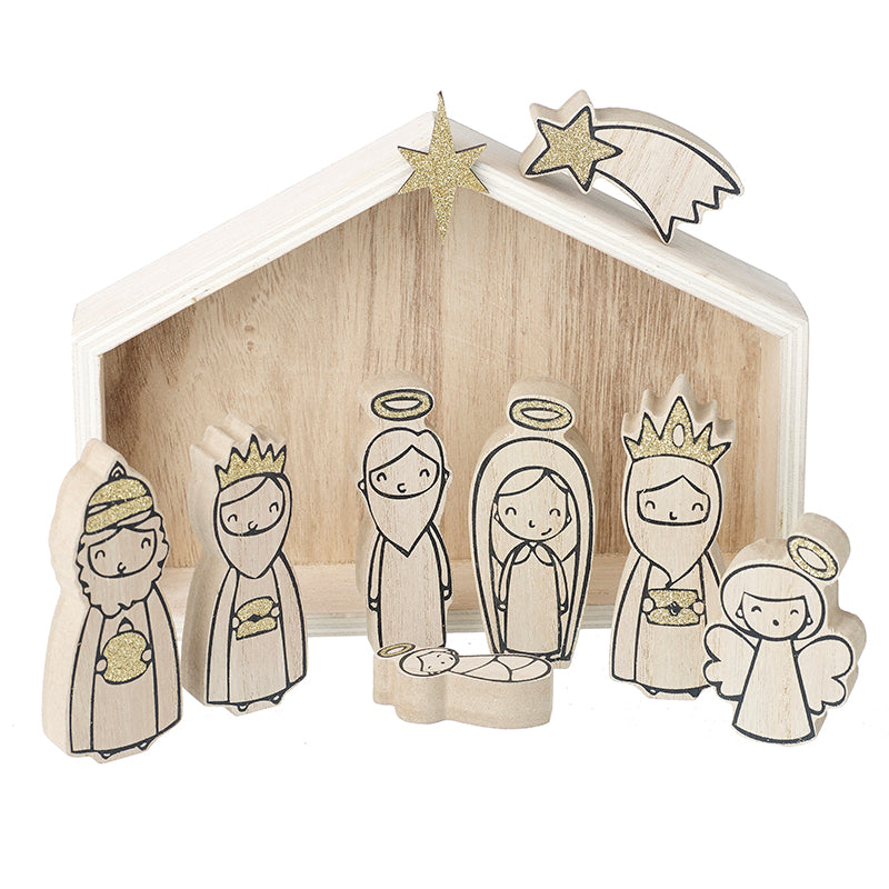 Christmas Wooden Nativity Set