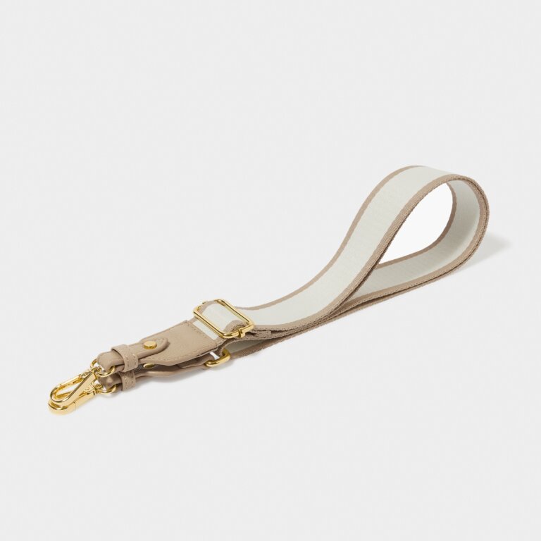 Katie Loxton Canvas Strap Light Taupe Stripe