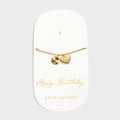 Katie Loxton Carded Charm Bracelet Happy Birthday Gold Plated Bracelet