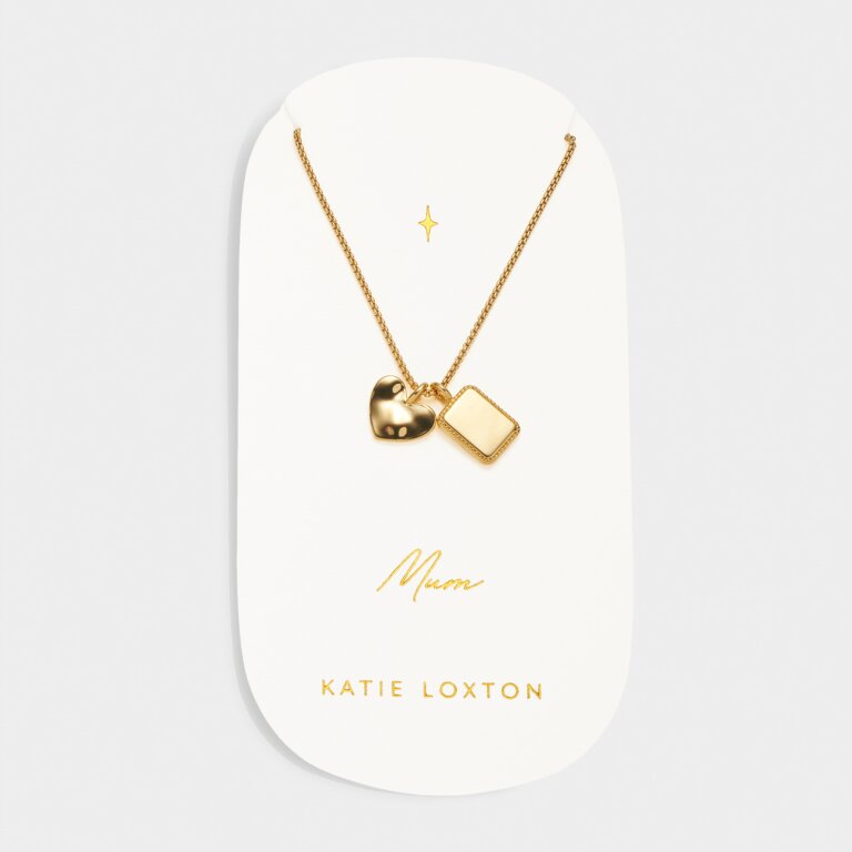 Katie Loxton Carded Charm Necklace Mum Gold Plated Necklace