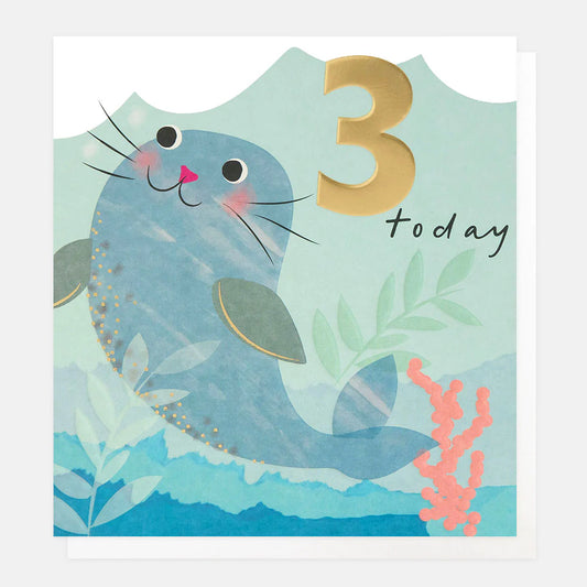 Caroline Gardner 3 Today Seal Greeting Card