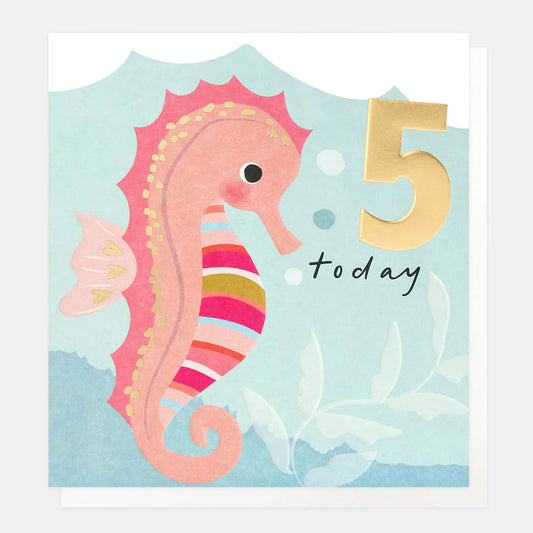 Caroline Gardner 5 Today Seahorse Greeting Card