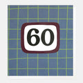 Caroline Gardner 60 Birthday Line Grid Greeting Card