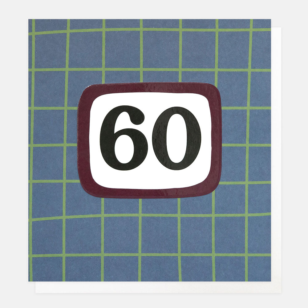 Caroline Gardner 60 Birthday Line Grid Greeting Card