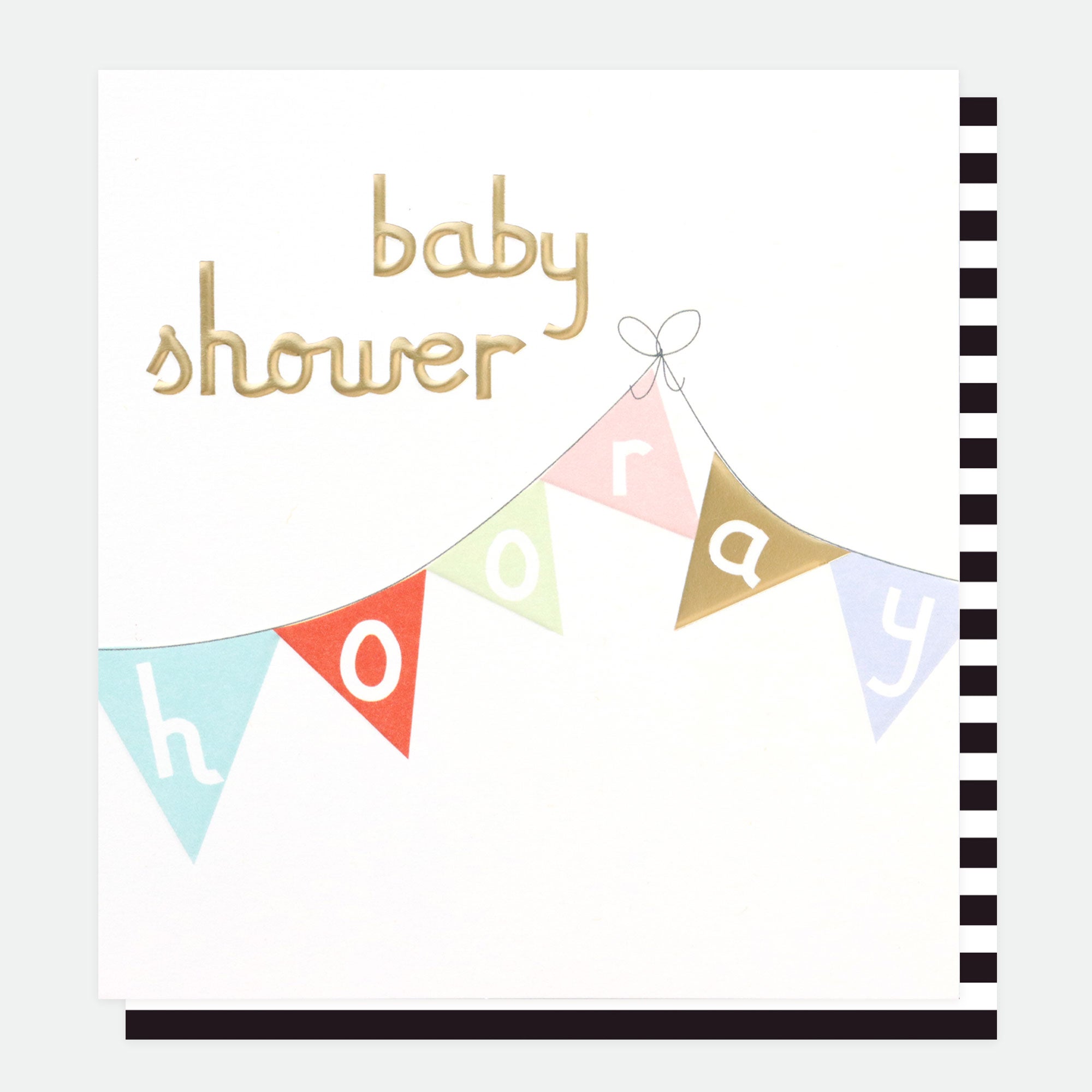 Caroline Gardner Baby Shower Bunting Greeting Card