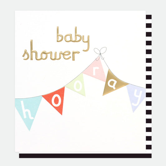 Caroline Gardner Baby Shower Bunting Greeting Card