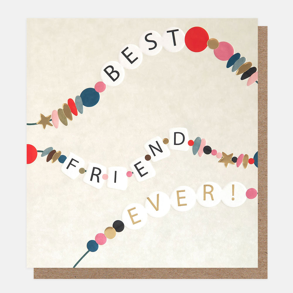 Caroline Gardner Best Friend Ever Friendship Bracelet Greeting Card