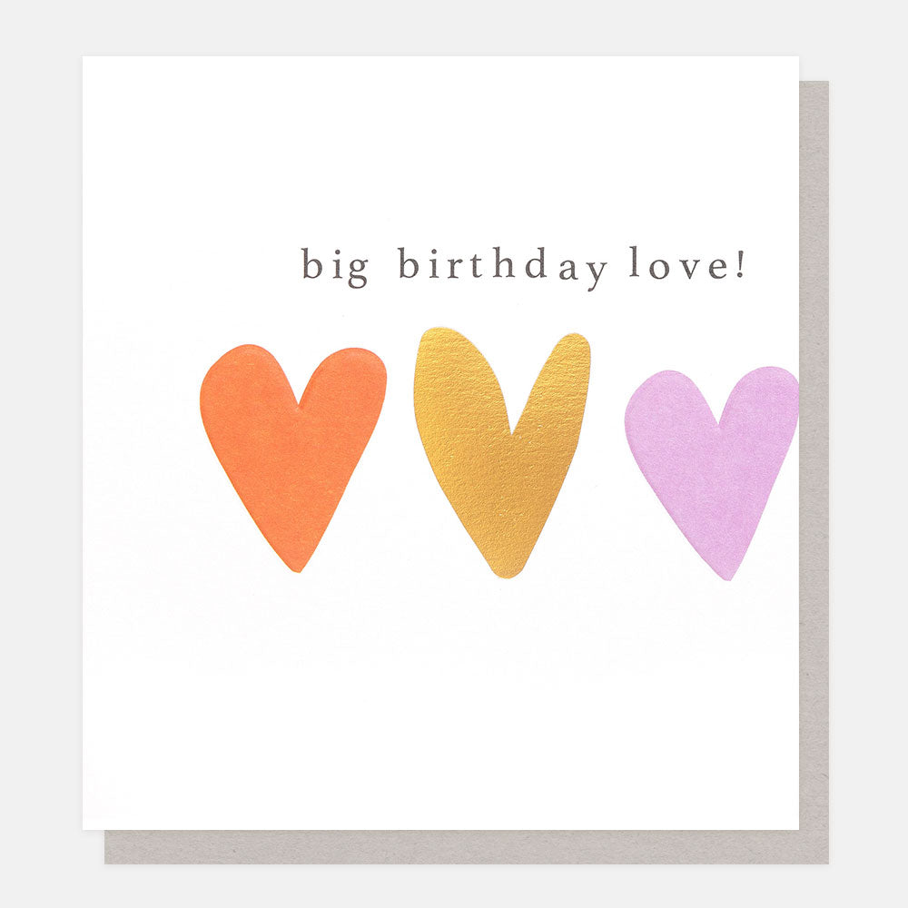Caroline Gardner Big Birthday Love! With Hearts Greeting Card