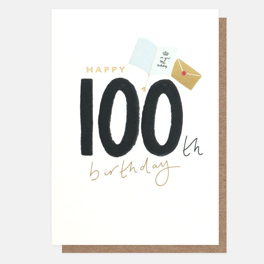 Caroline Gardner Happy 100th Birthday Letter Greeting Card