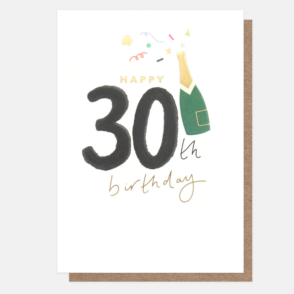 Caroline Gardner Happy 30th Birthday Bottle Greeting Card
