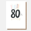 Caroline Gardner Happy 80th Birthday Candles Greeting Card