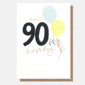 Caroline Gardner Happy 90th Birthday Balloons Greeting Card