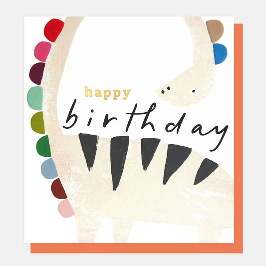 Caroline Gardner Happy Birthday Dinosaur With Multi Spines Greeting Card