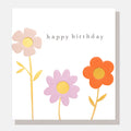 Caroline Gardner Happy Birthday Lilac Pink Red Flowers Greeting Card