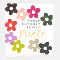 Caroline Gardner Happy Birthday Lovely Niece Multi Floral Greeting Card