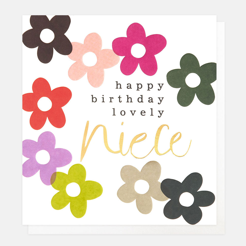 Caroline Gardner Happy Birthday Lovely Niece Multi Floral Greeting Card
