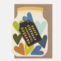 Caroline Gardner Happy Birthday Wonderful Husband Die Cut Jar of Hearts Greeting Card