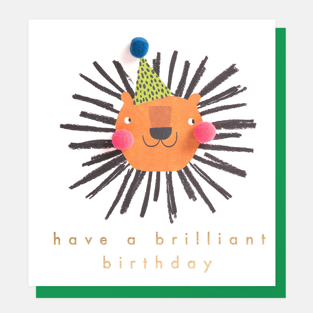 Caroline Gardner Have a Brilliant Birthday Lion With A Hat