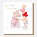 Caroline Gardner Love You Mummy Mice With Heart Stack Greeting Card