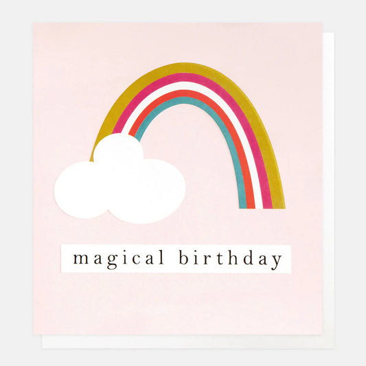 Caroline Gardner Magical Birthday Rainbow With Cloud Greeting Card