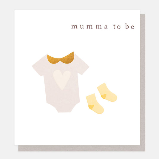 Caroline Gardner Mumma To Be Baby Grow Greeting Card