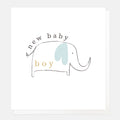 Caroline Gardner New Baby Boy Blue Elephant Greeting Card