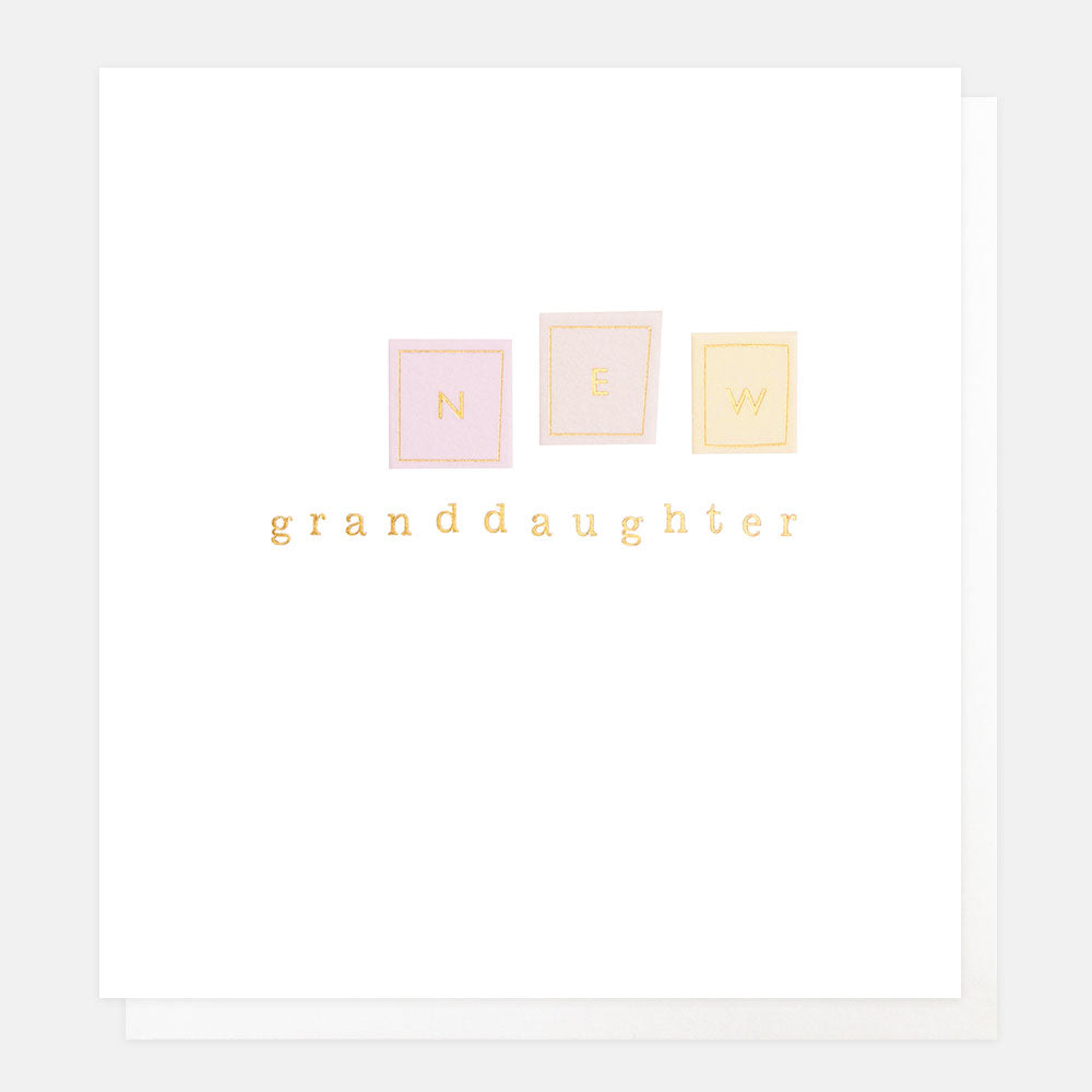 Caroline Gardner New Granddaughter Building Blocks Greeting Card