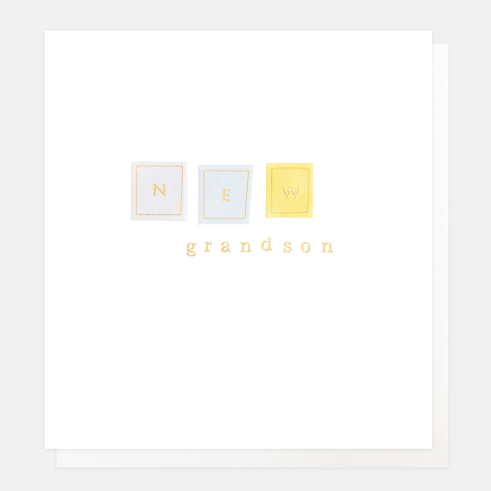 Caroline Gardner New Grandson Building Blocks Greeting Card