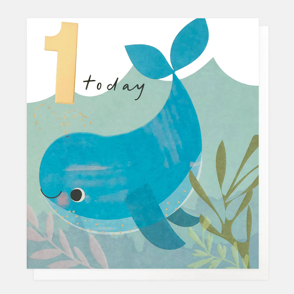 Caroline Gardner 1 Today Swimming Whale Greeting Card