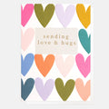 Caroline Gardner Sending Love And Hugs Heart Rows Greeting Card