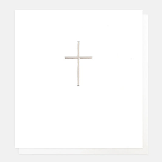 Caroline Gardner Silver Cross Greeting Card