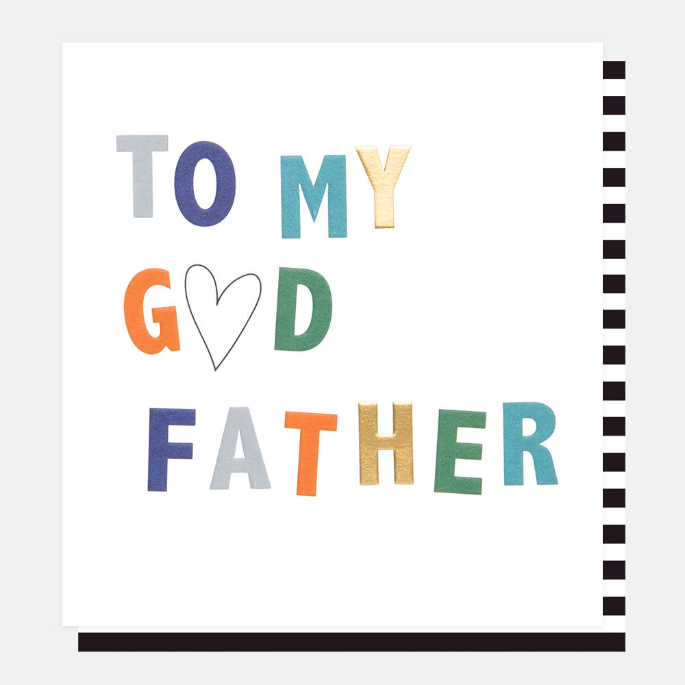 Caroline Gardner To My Godfather Heart Greeting Card