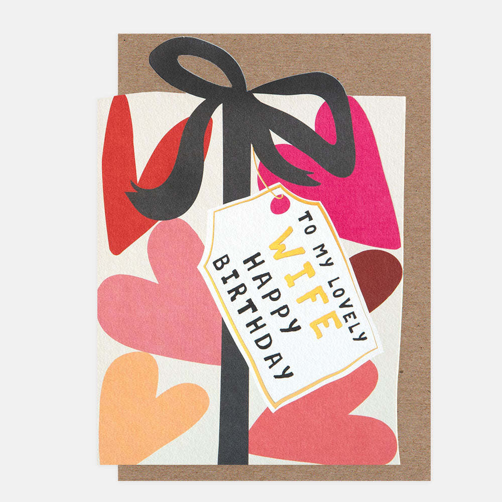 Caroline Gardner To My Lovely Wife Happy Birthday Die Cut Present Greeting Card