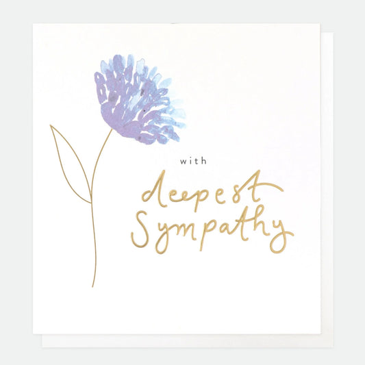 Caroline Gardner With Deepest Sympathy Greeting Card