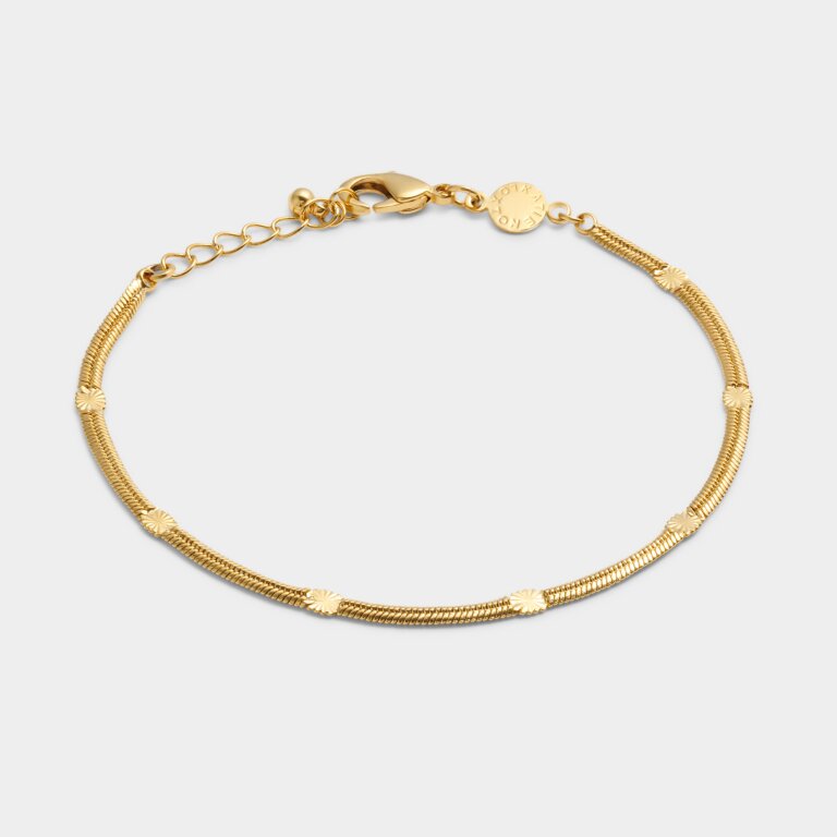 Katie Loxton Celeste Snake Chain Bracelet Gold Plated Bracelet