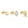 She Is Beautiful Celestial Stud Set Gold