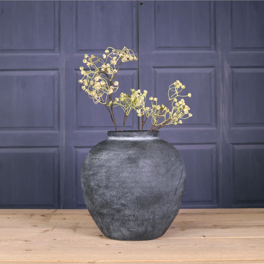 Ceramic 9 Vase Vintage Charcoal