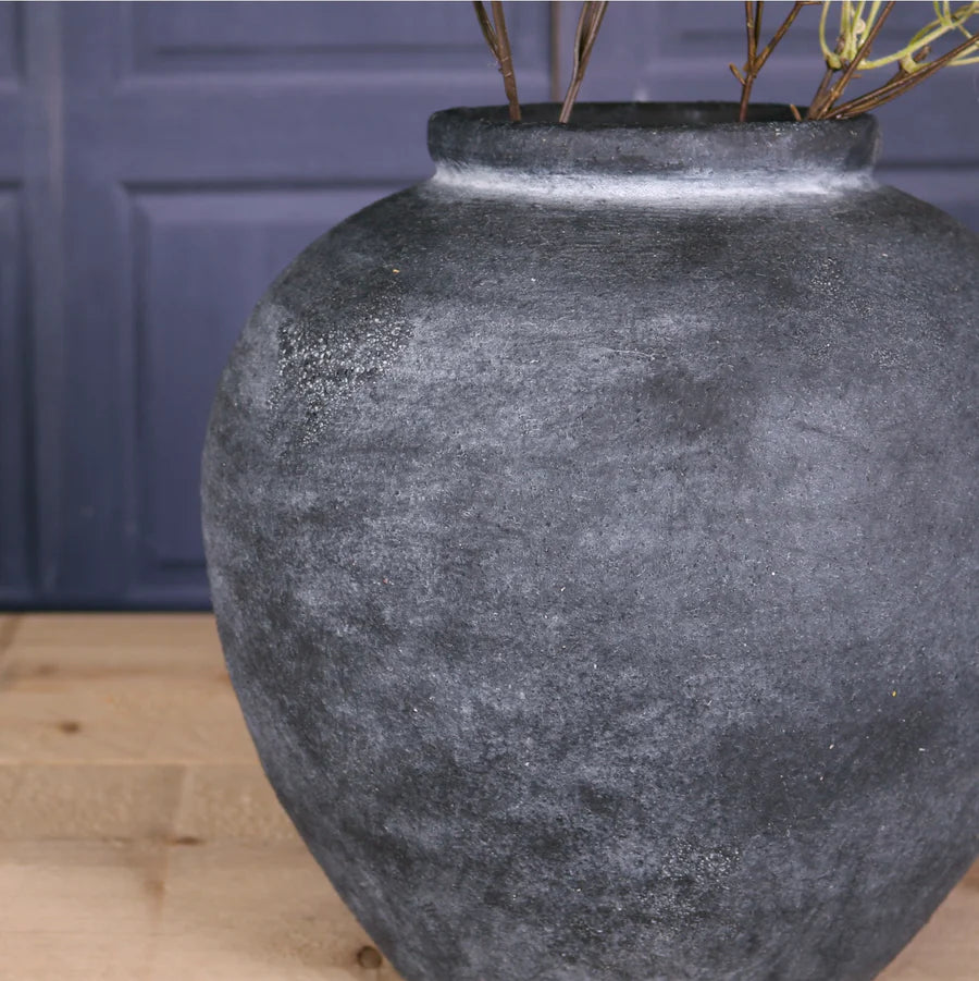 Ceramic 9 Vase Vintage Charcoal