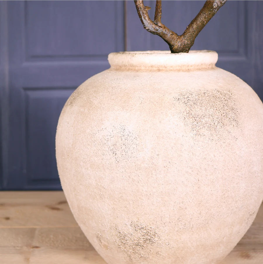 Ceramic Vase 9 Antique Limestone