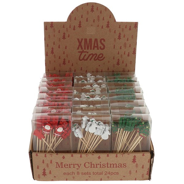 Christmas Cheer Cocktail Sticks Assorted