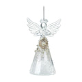 Christmas Hanging Glass Angel Letter Q