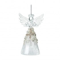Christmas Hanging Glass Angel Letter X