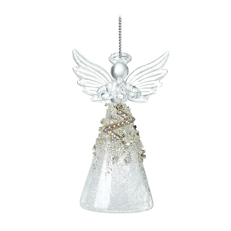 Christmas Hanging Glass Angel Letter Z